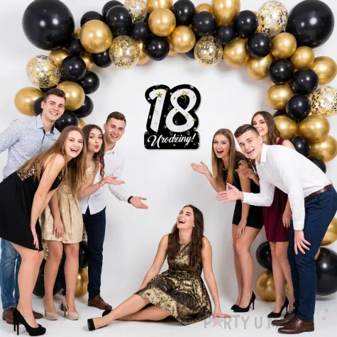 dekoracja na 18 urodziny duza liczba znak napis do przyklejenia glamour birthday 40 5x45 cm