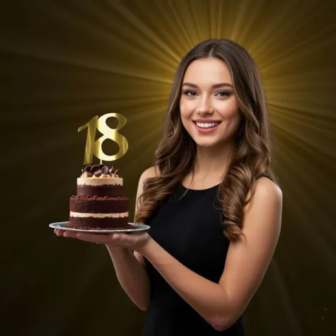 dekoracja na 18 urodziny topper papierowy na tort liczba 18 zloty metalik 18 cm