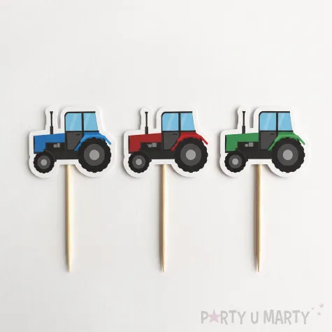 dekoracja na 2 3 4 5 6 7 8 9 10 11 12 13 urodziny topper na tort traktor imie rolnik wies x4