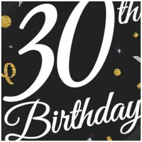 dekoracja na 30 urodziny talerzyki papierowe beauty charm godan 18 cm 6 szt