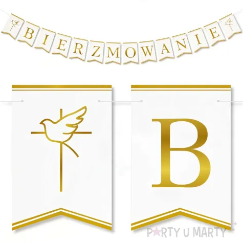 dekoracja na bierzmowanie baner girlanda papierowa napis 2 5 m