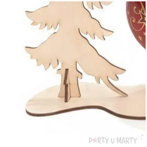 dekoracja na boze narodzenie stojak na bombke choinka lesna 20 cm