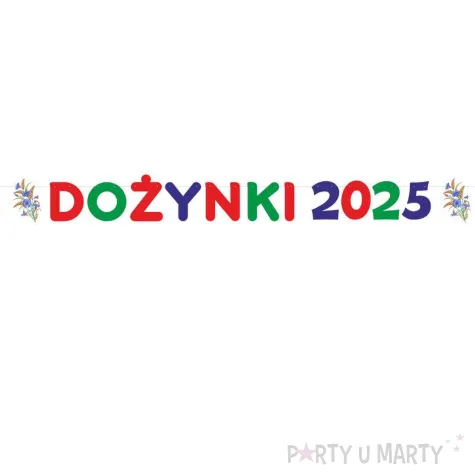 dekoracja na bozynki gminne 2025 baner girlanda papierowa klosy zboz i kwiaty