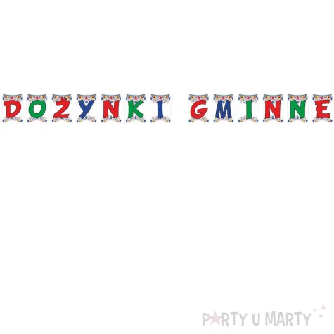 dekoracja na bozynki gminne baner girlanda papierowa kwiaty ludowe