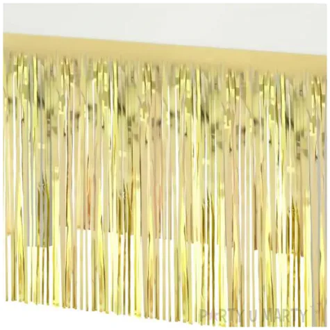 dekoracja na brzeg stolu fredzle zloty jasny godan 80 x 300 cm