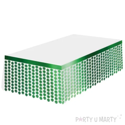 dekoracja na brzeg stolu hawaje liscie palmy i monstery guirca 70 x 400 cm