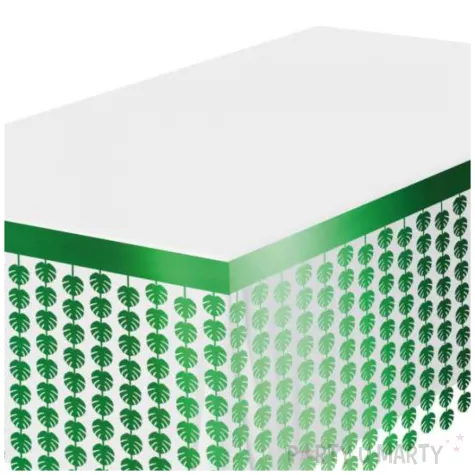 dekoracja na brzeg stolu hawaje liscie palmy i monstery guirca 70 x 400 cm