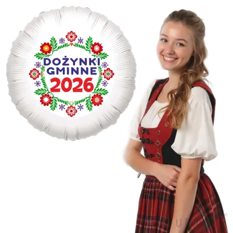 dekoracja na dozynki gminne 2026 balon foliowy kwiaty ludowe ozdoba do girlandy 18 rnd