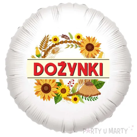 dekoracja na dozynki gminne balon foliowy dozynki sloneczniki ozdoba do girlandy 18 rnd