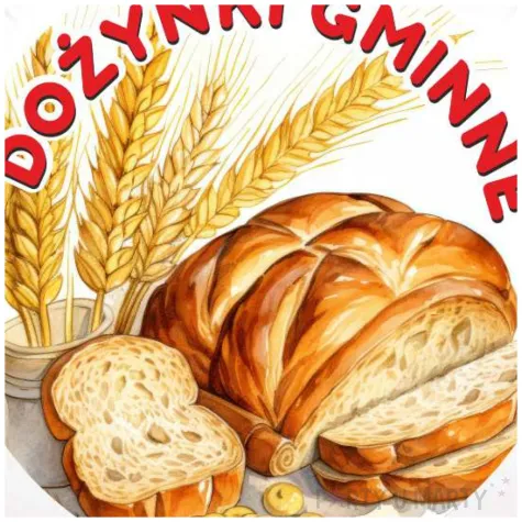 dekoracja na dozynki gminne balon foliowy klosy zboz i chleb ozdoba do girlandy 18 rnd