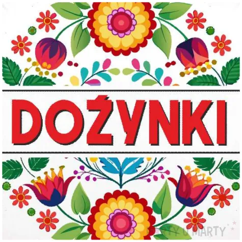 dekoracja na dozynki gminne balon foliowy kwiaty ludowe ozdoba do girlandy 18 rnd