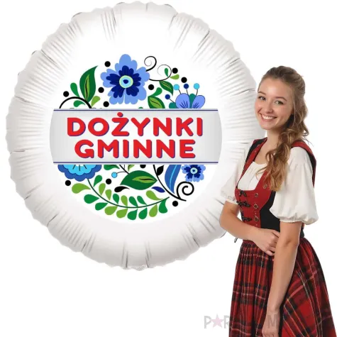 dekoracja na dozynki gminne balon foliowy kwiaty ozdoba do girlandy 18 rnd