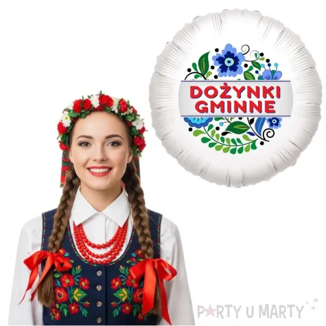 dekoracja na dozynki gminne balon foliowy kwiaty ozdoba do girlandy 18 rnd