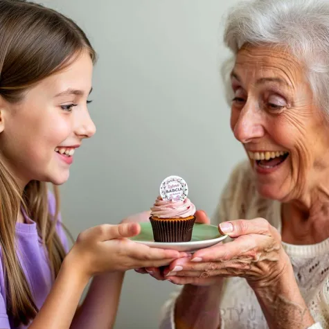 dekoracja na dzien babci urodziny oplatek na muffinki tartaletki najlepsza babcia 6 szt