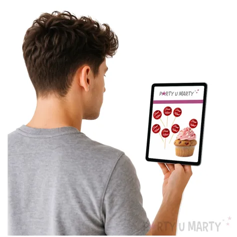 dekoracja na dzien kobiet 8 marca pikery na muffinki roze czerwone do pracy klasy 6 szt
