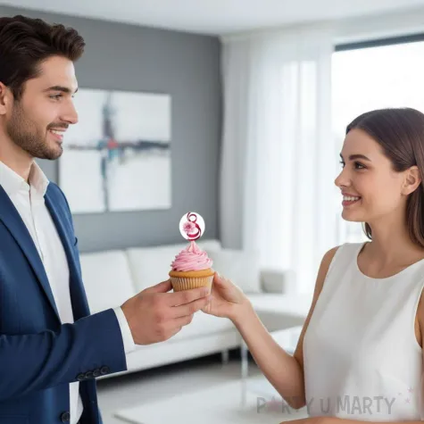 dekoracja na dzien kobiet pikery ba muffinki babeczki 8 marca gerbery 6 szt