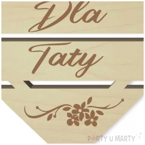 dekoracja na dzien ojca pik ozdobny drewniany serce dla taty 24 cm