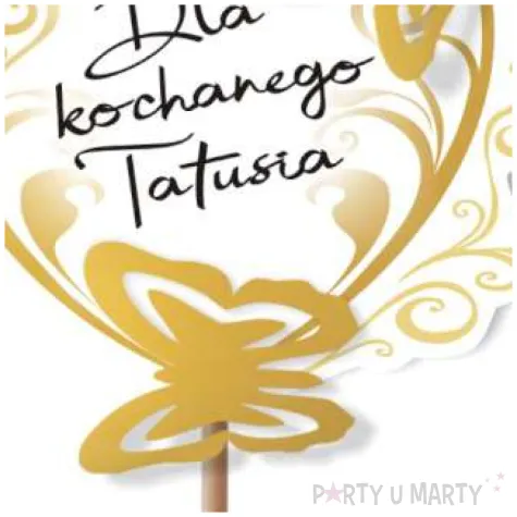 dekoracja na dzien ojca pik ozdobny papierowy serce dla kochanego tatusia 24 cm