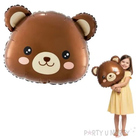 dekoracja na dzien pluszowego misia prezent na urodziny balon foliowy glowa miska 19 shp