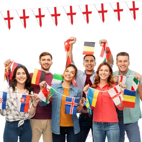 dekoracja na europejski dzien jezykow obcych baner flagi panstwa swiata anglia 3 6m