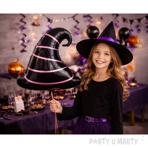 dekoracja na halloweeen andrzejki balon foliowy pajak czarny do girlandy 28 shp