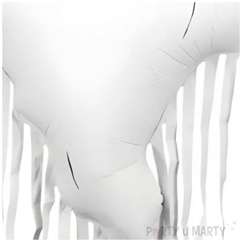 dekoracja na halloweem balon foliowy duch z fredzlami kremowa 42 shp