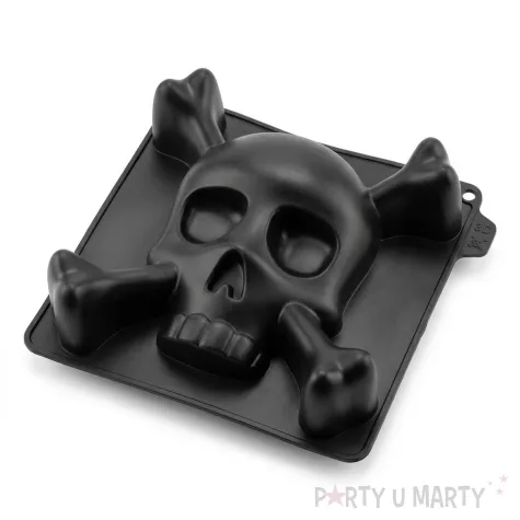 dekoracja na halloween andrzejki aforma do pieczenia ciasta babki czaszka czarny spider 18x18x6 cm