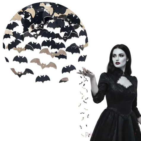 dekoracja na halloween andrzejki konfetti papierowe nietoperze