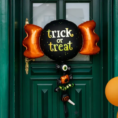 dekoracja na halloween balon foliowy xl cukierek albo psikus trick or treat 63 4 shp