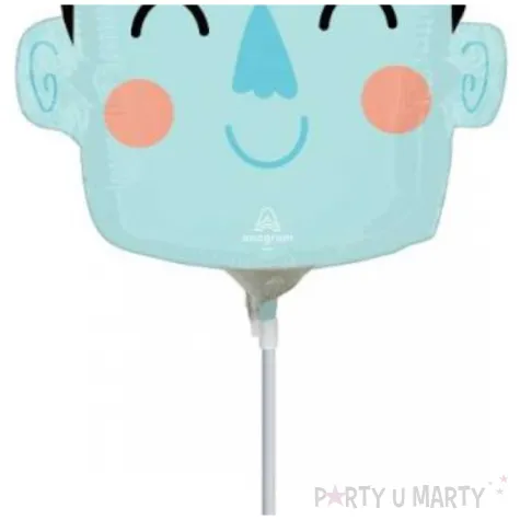 dekoracja na halloween mini balon foliowy potwor frankenstein na patyczek 14 shp