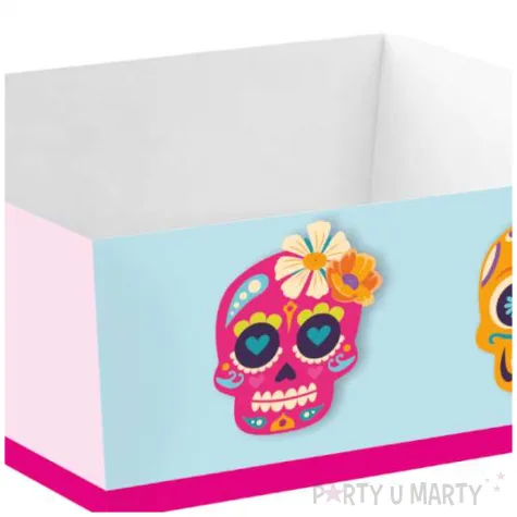 dekoracja na halloween papierowe pudelka na chipsy i przekaski dia de los muertos 4 szt