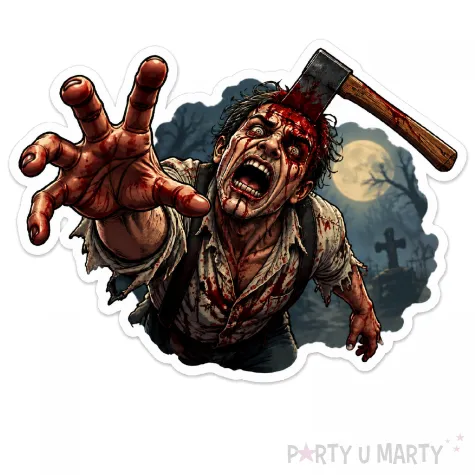 dekoracja na halloween plakat na okno drzwi straszna dynia ozdoba halloweenowa do powieszenia