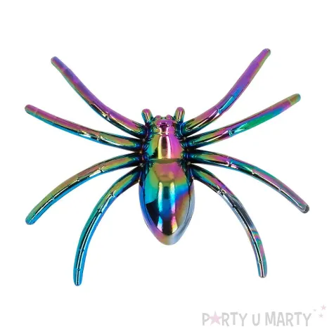 dekoracja na halloween sztuczne pajaki opalizujace rekwizyty do sesji zdjeciowej 6 szt