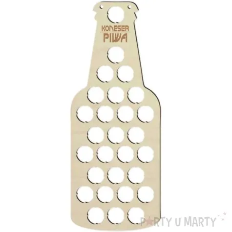 dekoracja na kapsle koneser piwa drewno 41x16 cm