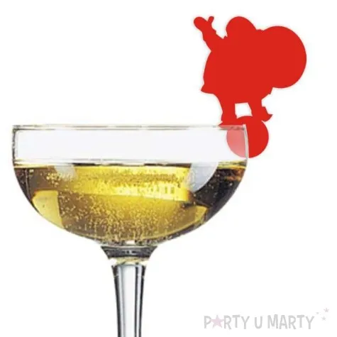 dekoracja na kieliszki mikolaj 10 szt