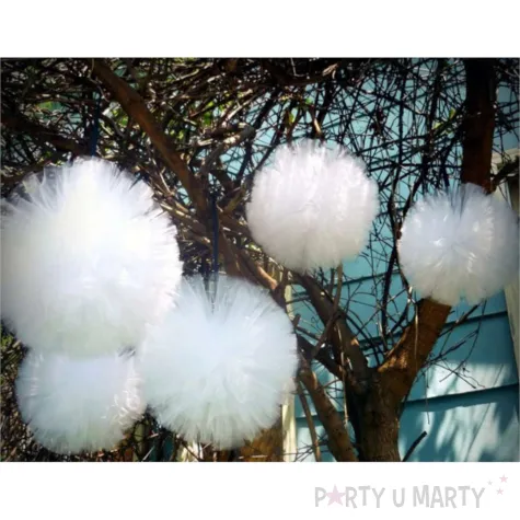 dekoracja na komunie slub chrzest tiul gladki bialy partydeco 0 30 x 9 m