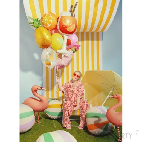 dekoracja na lato wakacje hawajskie party balon foliowy drunk ze slomka duzy xl 45 5 shp