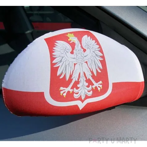 dekoracja na lusterka flaga polski godan 2 szt