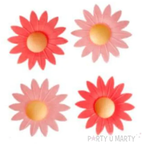 dekoracja na muffinki kwiaty pomaranczowy miks dekora 8 szt