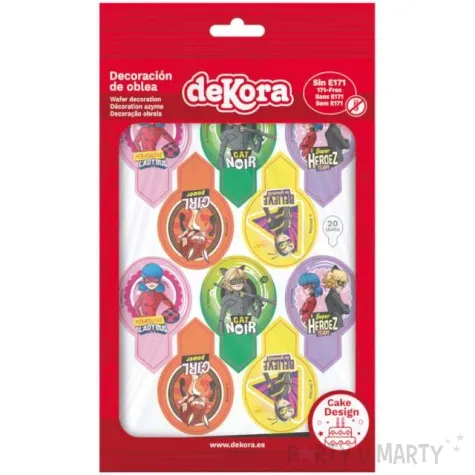 dekoracja na muffinki miraculum pani biedronka oplatek dekora 20 szt