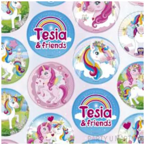 dekoracja na muffinki oplatek unicorn tesia friends dekora 3 4 cm 20 szt