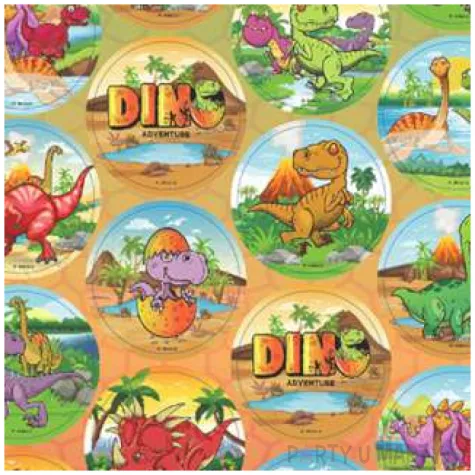 dekoracja na muffinki oplatki dinozaury 3 4 cm dekora 20 szt