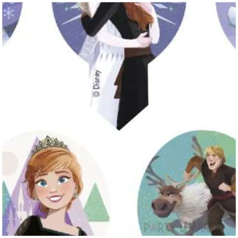 dekoracja na muffinki oplatki frozen 6 5cm dekora 20szt