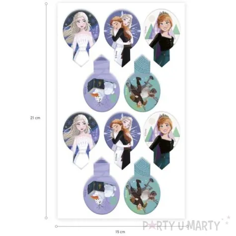 dekoracja na muffinki oplatki frozen 6 5cm dekora 20szt