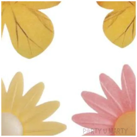 dekoracja na muffinki oplatki kwiatki kolorowa dekora 8 szt