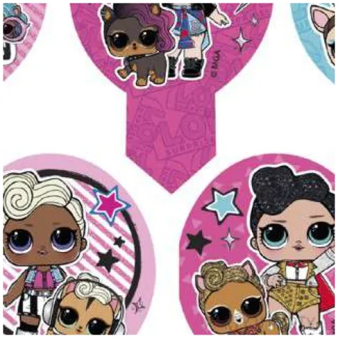 dekoracja na muffinki oplatki lol 6 5cm dekora 20szt