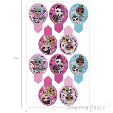 dekoracja na muffinki oplatki lol 6 5cm dekora 20szt