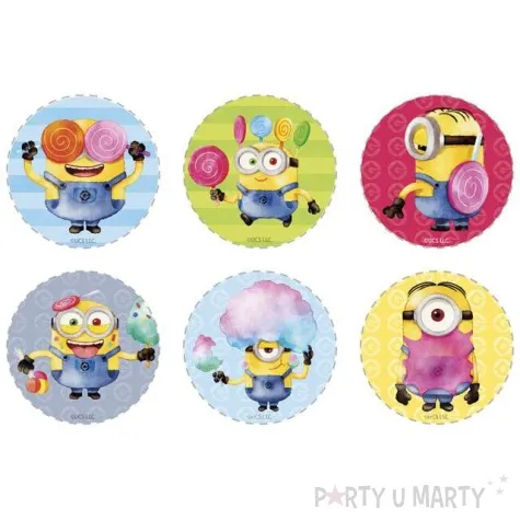 dekoracja na muffinki oplatki minionki 5 8 cm dekora 6 szt