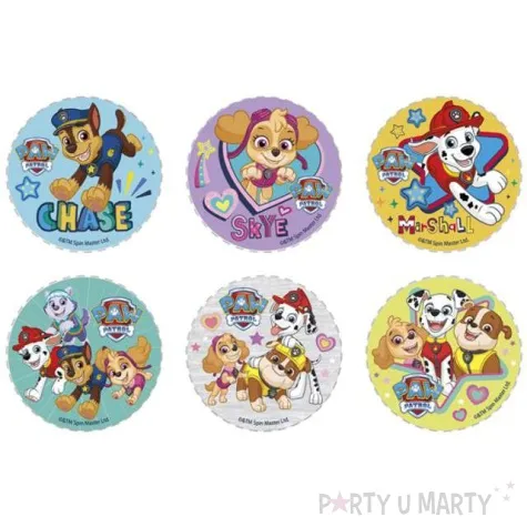 dekoracja na muffinki oplatki paw patrol 5 8 cm dekora 6 szt