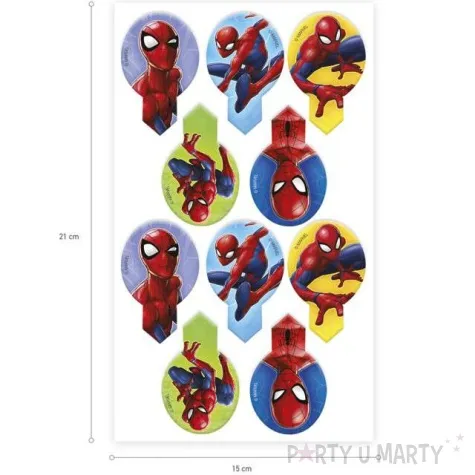 dekoracja na muffinki oplatki spiderman 6 5cm dekora 20szt